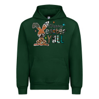 Forest Green Happy Easter Y'all Urban Hoodie - CowhideDigitalArt