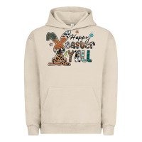 Pigment French Oak Happy Easter Y'all Urban Hoodie - CowhideDigitalArt