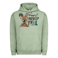 Pigment Oil Green Happy Easter Y'all Urban Hoodie - CowhideDigitalArt