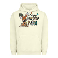 Pigment Pistachio Happy Easter Y'all Urban Hoodie - CowhideDigitalArt