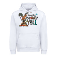 White Happy Easter Y'all Urban Hoodie - CowhideDigitalArt