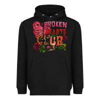 Black Broken heart club Heavyweight Hoodie - FaDigitalArtStudio
