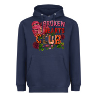 Navy Broken heart club Heavyweight Hoodie - FaDigitalArtStudio