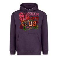 Plum Broken heart club Heavyweight Hoodie - FaDigitalArtStudio