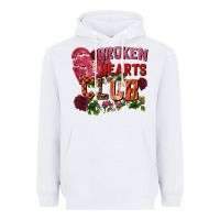 White Broken heart club Heavyweight Hoodie - FaDigitalArtStudio