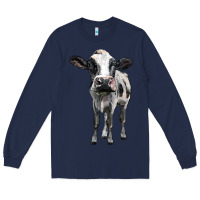 Navy holstein cow Long Sleeve Tee - BarkalooDesign