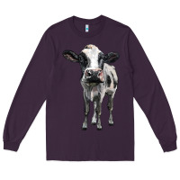 Plum holstein cow Long Sleeve Tee - BarkalooDesign