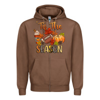 Chestnut tis the season football Zipper Hoodie - CowGirlArtShop