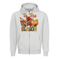 Dove Grey tis the season football Zipper Hoodie - CowGirlArtShop