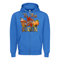 True Royal tis the season football Zipper Hoodie - CowGirlArtShop