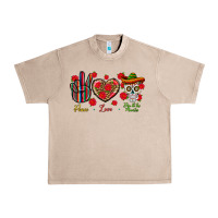 Peace Love Dia De Los Muertos Urban Heavy Tee | Teevron