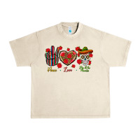 Sandshell Peace Love Dia De Los Muertos Urban Heavy Tee - BundleAndBundleShop