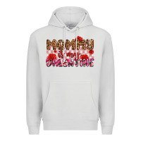 Dove Grey mommy is my valentine olıvıa Premium Hoodie - OliviaCreatesArt