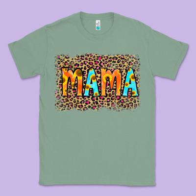 Leopard Sunflower Mama Classic Tee Designed By Ranaportraitstore