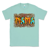 Seafoam Leopard Sunflower Mama Classic Tee - RanaPortraitStore