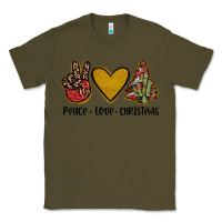 Army Green peace love christmas Classic Tee - JahusDesignShop