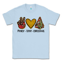 Dusty Blue peace love christmas Classic Tee - JahusDesignShop