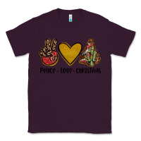 Plum peace love christmas Classic Tee - JahusDesignShop