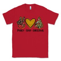 Red peace love christmas Classic Tee - JahusDesignShop