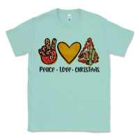 Seafoam peace love christmas Classic Tee - JahusDesignShop
