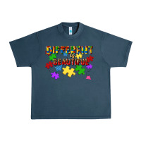 Midnight Navy different is beautiful Urban Heavy Tee - JahusDesignShop