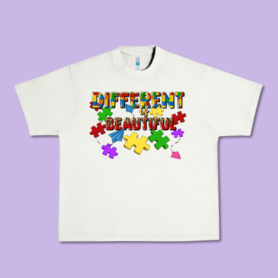 Different Is Beautiful Urban Heavy Tee Designed By Jahusdesignshop
