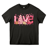 Asphalt love pink christmas tree cake Heavy Core Tee - Jasminsmagicworld