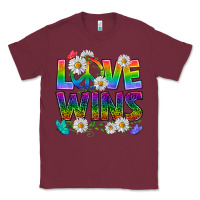 Burgundy Pride LGBTQ+ Love Wins Classic Tee - BundleAndBundleShop