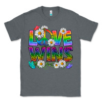 Charcoal Heather Pride LGBTQ+ Love Wins Classic Tee - BundleAndBundleShop