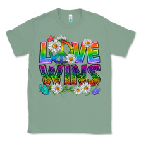 Sage Pride LGBTQ+ Love Wins Classic Tee - BundleAndBundleShop