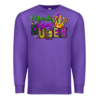 Purple mardi gras queen Premium Sweatshirt - FaDigitalArtStudio