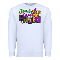 White mardi gras queen Premium Sweatshirt - FaDigitalArtStudio