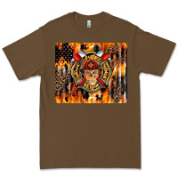 Cacao Firefighter Skull Premium Tee - LillyAllenDesigns