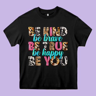 Be Kind Be True Be You Heavy Core Tee Designed By Nancycooperartshop