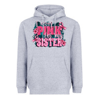 Heather Grey i wear pink for my sister Heavyweight Hoodie - FaDigitalArtStudio