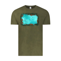 Vintage Olive gemstone leopard background Vintage Tee - JahusDesignShop
