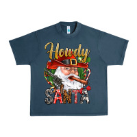 Midnight Navy Howdy Santa Urban Heavy Tee - BundleAndBundleShop