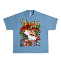 Pebble Blue Howdy Santa Urban Heavy Tee - BundleAndBundleShop