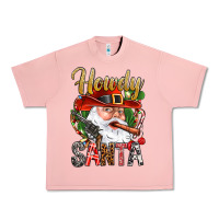 Salmon Howdy Santa Urban Heavy Tee - BundleAndBundleShop