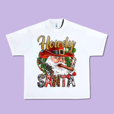 Howdy Santa Urban Heavy Tee Designed By Bundleandbundleshop