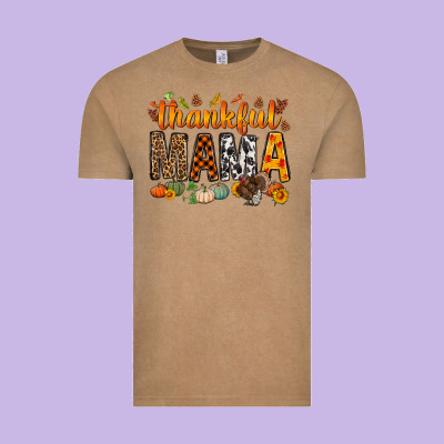 Thankful Mama Bbs Vintage Tee Designed By Bundleandbundleshop