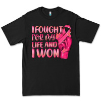 Black i fought for my life and i won Premium Tee - NancyCooperArtShop