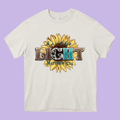Be The Light Matthew Heavy Core Tee Designed By Nancycooperartshop