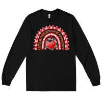 Black valentines day rainbow with heart Long Sleeve Tee - RanaPortraitStore