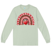 Matcha valentines day rainbow with heart Long Sleeve Tee - RanaPortraitStore