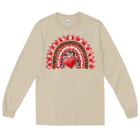 Mushroom valentines day rainbow with heart Long Sleeve Tee - RanaPortraitStore