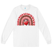 White valentines day rainbow with heart Long Sleeve Tee - RanaPortraitStore