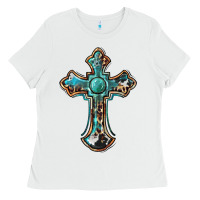 White western cross Ladies Tee - BarkalooDesign