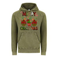 Vintage Olive Merry Christmas cupcakes Vintage Hoodie - NancyCooperArtShop
