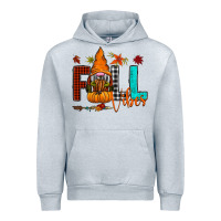 Heather Grey Fall Vibes Urban Hoodie - CowhideDigitalArt